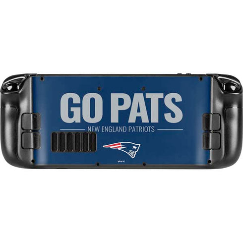 NFL New England Patriots Team Motto Steam Deck Handheld Gaming Computer Skin